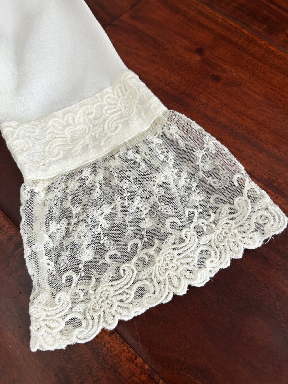 April Cornell Vintage Ivory Lace Blouse Fairycore Festival Cottagecore Size S - Picture 3 of 8